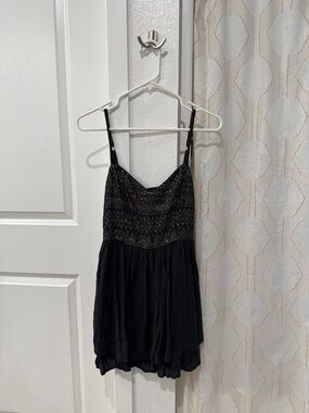 Dark Gray Beaded Mini Dress